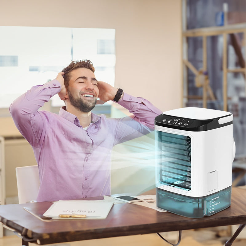 3-speed Portable Mini Air Cooler (900ML Tank) - Fan & Humidifier. For bedroom/office. - V.I.P Digital Presence
