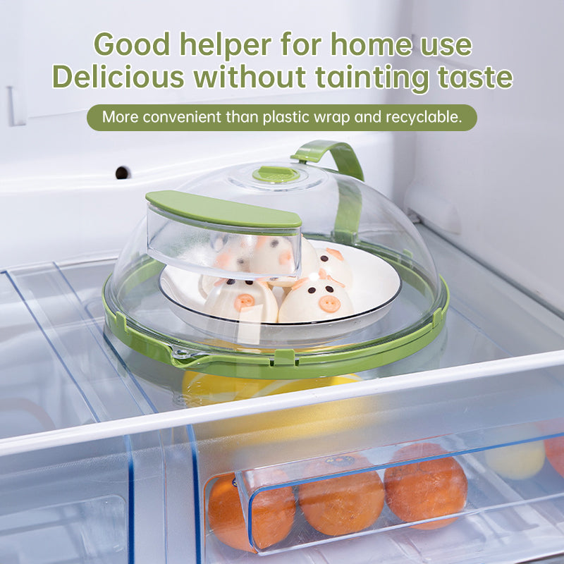 News Food Microwave Cover, Clear, with Water Steamer & Handle, 10 Inch, for Plate, Kitchen Gadget - V.I.P Digital Presence
