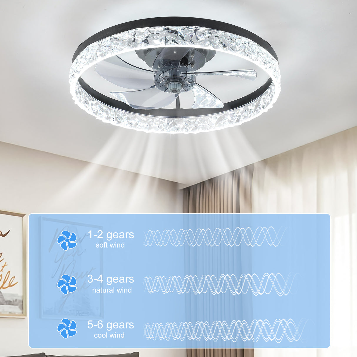 Ceiling Fan with Lights Dimmable LED - V.I.P Digital Presence