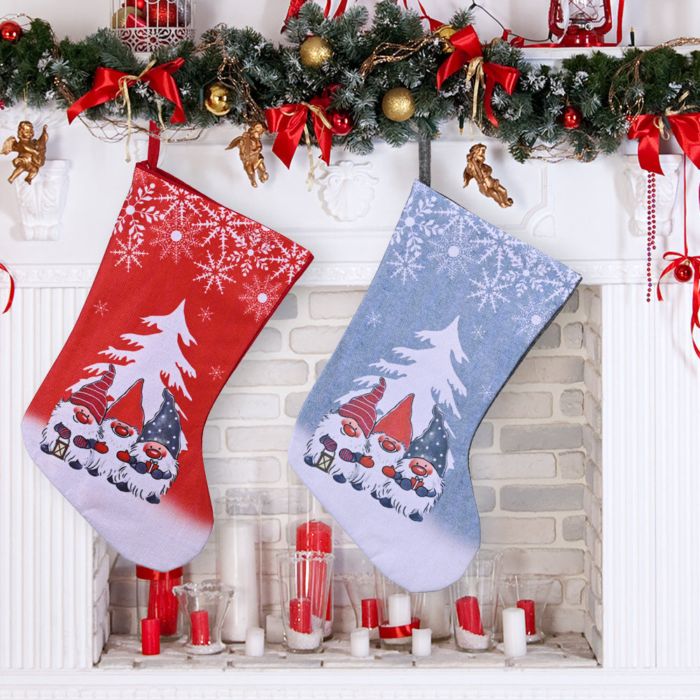 Christmas Decorations Rudolf Printed Christmas Socks Children's Gift with Large Christmas Socks - V.I.P Digital Presence
