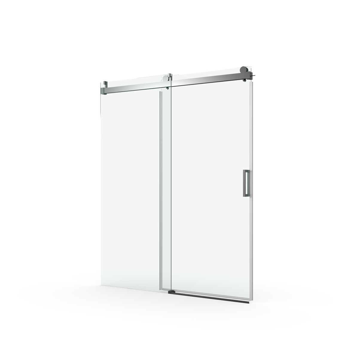 Elan 56 to 60 in. W x 76 in. H Sliding Frameless Soft-Close Shower Door with Premium 3/8 Inch (10mm) Thick Tampered Glass in Matte Black 22D01-60MB - V.I.P Digital Presence