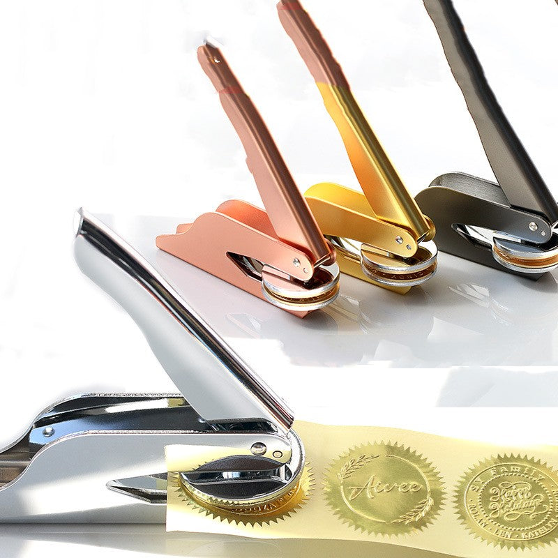 Handheld pliers with engraved steel stamp pattern logo embossed steel stamp embossing seal carving DIY - V.I.P Digital Presence