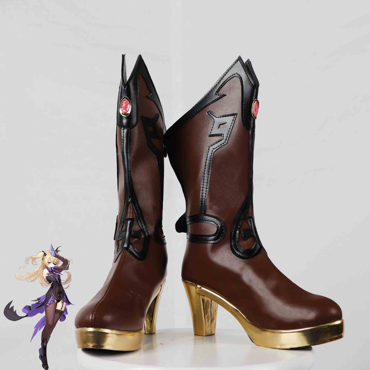 Genshin Impact Fischer cos Clothes Guilty Breaking Imperial Daughter's Original Leather Cospaly Clothing Matching Shoes - V.I.P Digital Presence