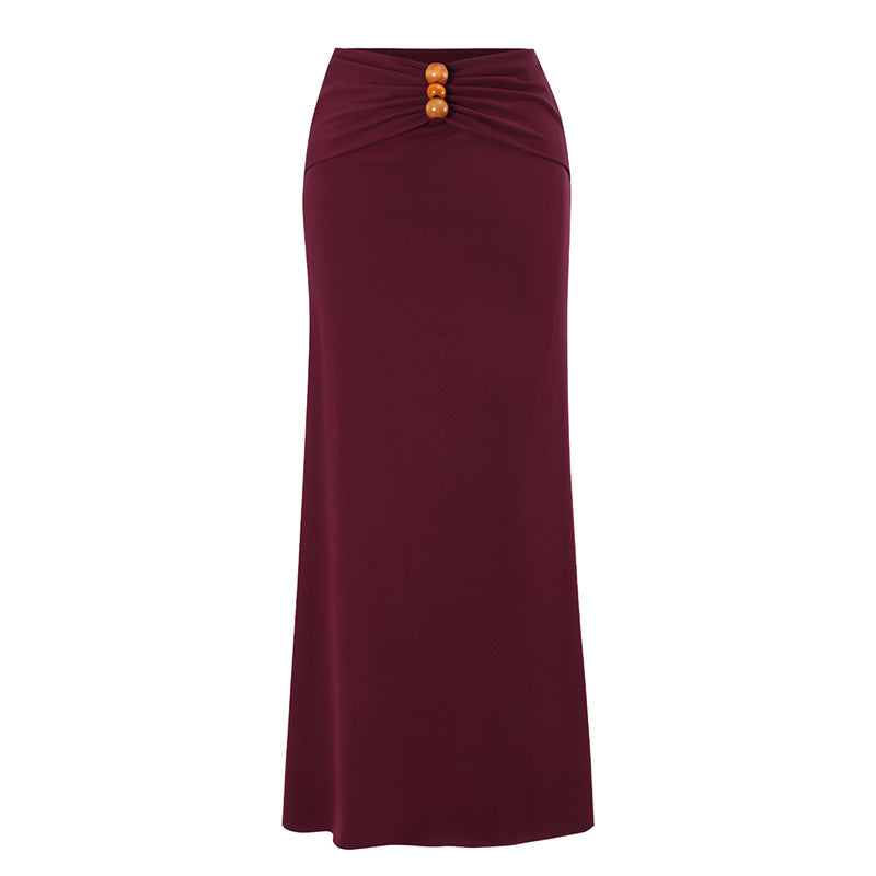 Strap decoration hollow neck hanging strap one-piece swimsuit women's long skirt set - V.I.P Digital Presence