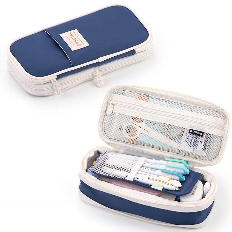 Macaron color block can transform into a large capacity upgraded pencil case stationery - V.I.P Digital Presence