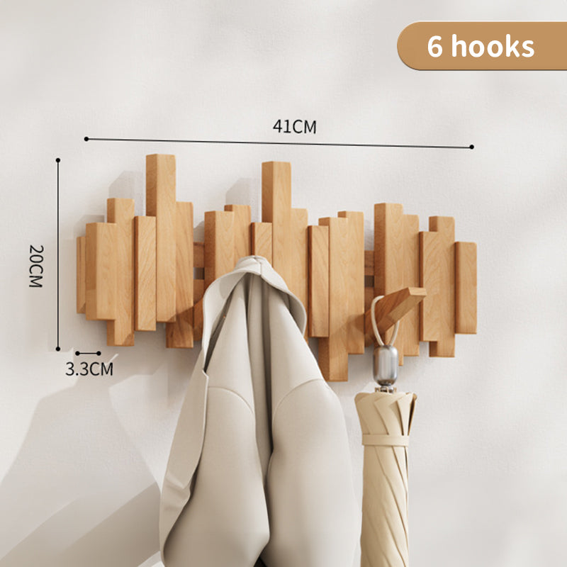 Coat Racks Wall Hanging Wall Entry Door Porch Hanging Scarf Coat Rack Perforated Solid Wood Creative Piano Keys Clothes Hook - V.I.P Digital Presence