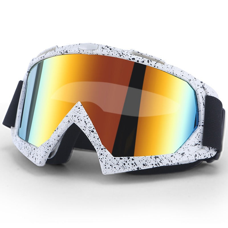 Gafas de motociclista para exteriores, mascarilla facial, para montar a caballo al aire libre, resistentes al viento, al polvo, para esquí de fondo y casco.