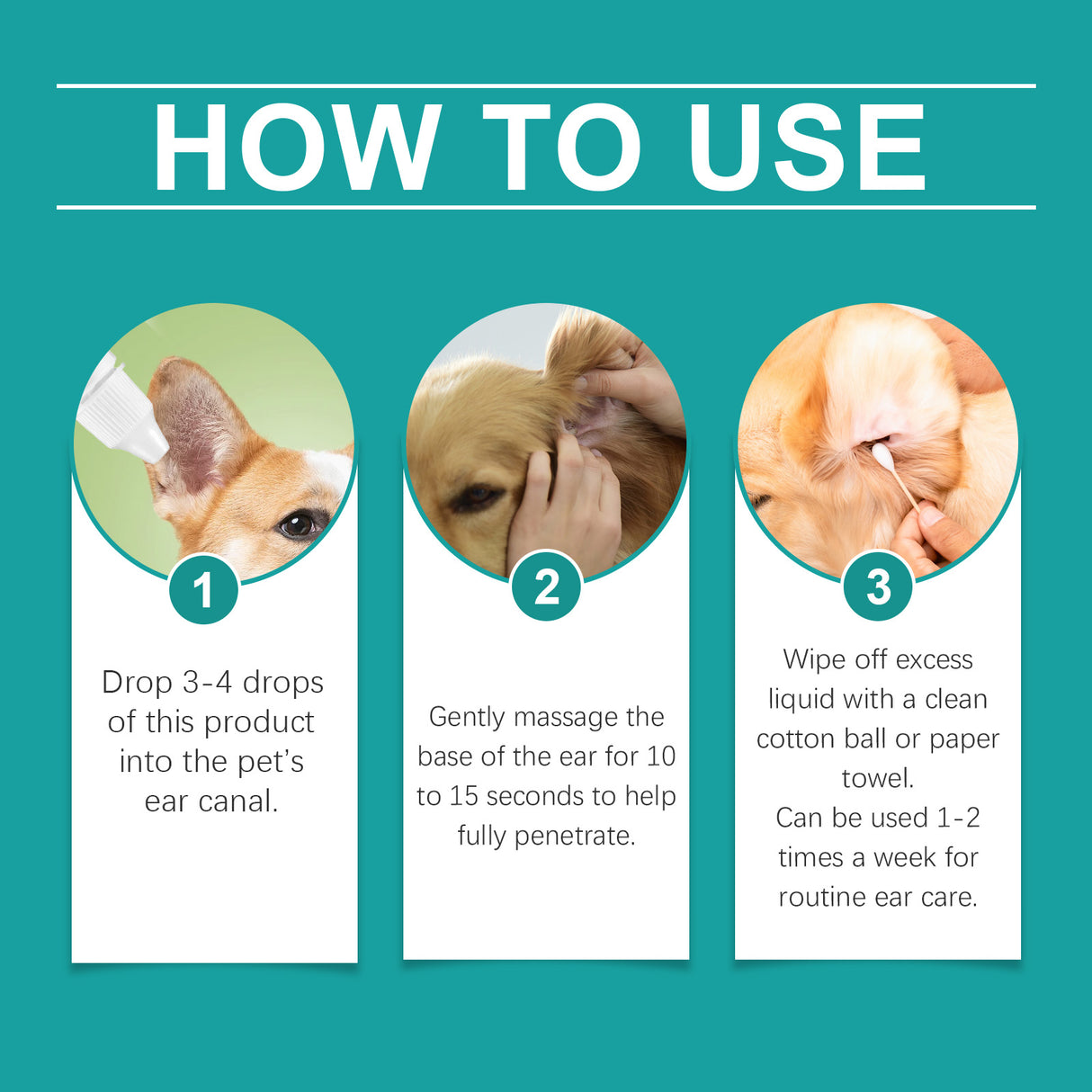 Pet Ear Wash Relieves Ear Discomfort For Cats And Dogs Clean, Decontaminate, Moisturize, Soothe And Nourish - V.I.P Digital Presence