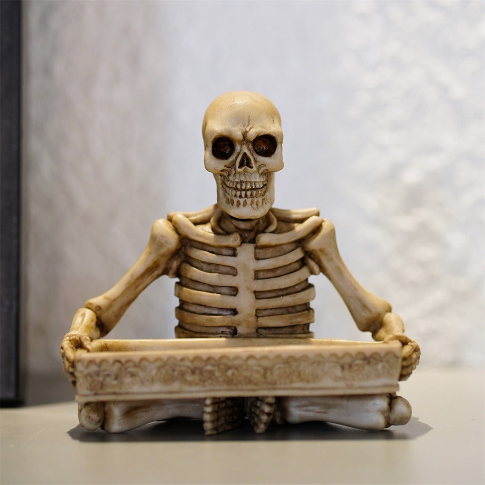 Antique Skull Holding Slot Storage Small Tray - V.I.P Digital Presence