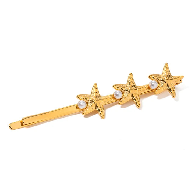 Stainless steel shell hair clip with bangs, high-end feel, ins metal hair accessories, broken hair clip at the back of the head - V.I.P Digital Presence