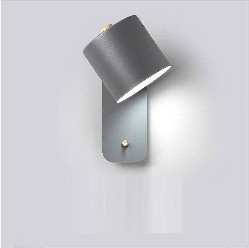 Nordic bedroom bedside lamp wall lamp study dining room corridor with switch wall lamp macaron LED minimalist wall lamp - V.I.P Digital Presence