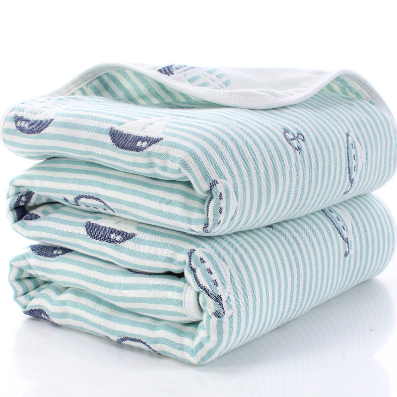 110*110cm Parent-child Baby Summer Bedding Sofa Quilt 100% Cotton Baby Blanket Child Quilt 6 Layers Muslin Swaddle for Newborns - V.I.P Digital Presence