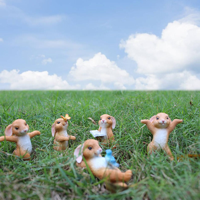 Cute Little Rabbit Plugin Resin Animal Decoration Courtyard Garden - V.I.P Digital Presence