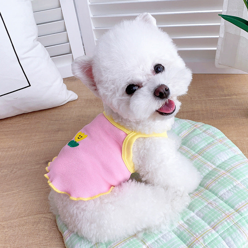 Mile Pet Dog Slim Summer Sheer Schnauzer Pome Teddy Small Dog Bears Cat Clothes - V.I.P Digital Presence