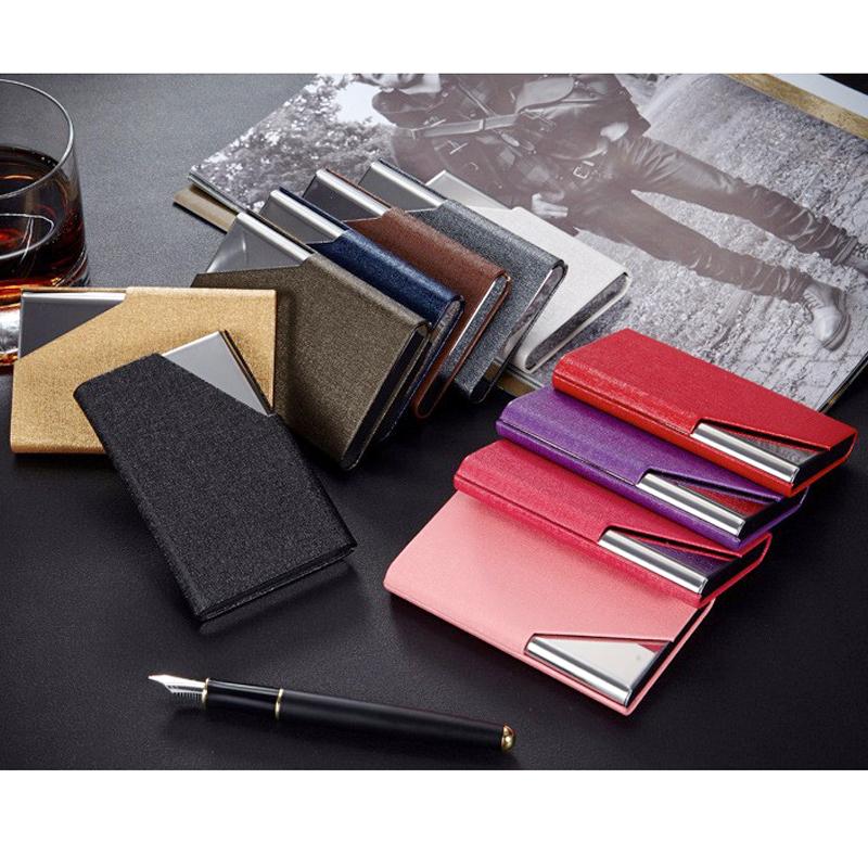 Itapkris Business ID Credit Card Holder For Women Men Fashion Brand Metal Aluminum Card Case PU Leather Porte Carte - V.I.P Digital Presence