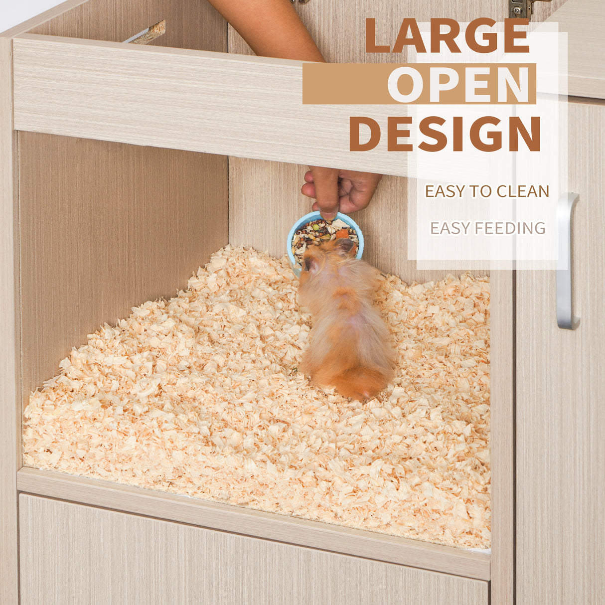 Guinea pig cage, 4 layers of hamster cage wood, with storage cabinet, mouse cage, openable top, acrylic window ,X-Large - V.I.P Digital Presence