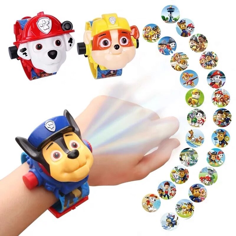 Paw Patrol Toys 3D Projection Digital Watch Dog Puppy Patrulla Canina Anime Action Figures Model Toy Marshall Chase Kid Gift Set - V.I.P Digital Presence