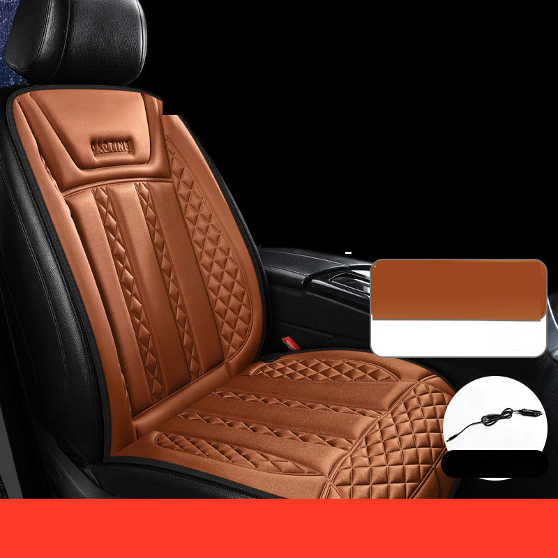 Car heated seat cushion winter single seat car electric heating modified plush seat cushion 12V24V warm - V.I.P Digital Presence