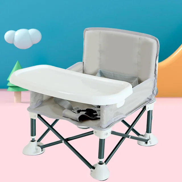 Children's dining chair portable foldable baby dining chair baby dining table small chair baby eating out folding - V.I.P Digital Presence