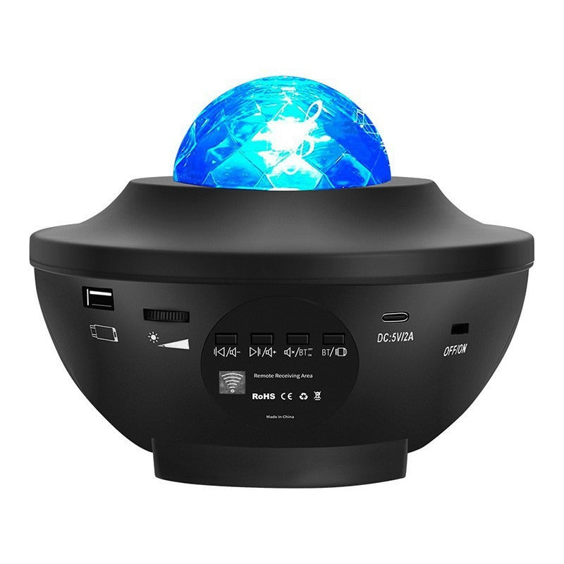 Full Sky Star Laser Sky Projection Light Atmosphere Light Bluetooth Music USB Flame Bowl Water Pattern Light Night Light - V.I.P Digital Presence