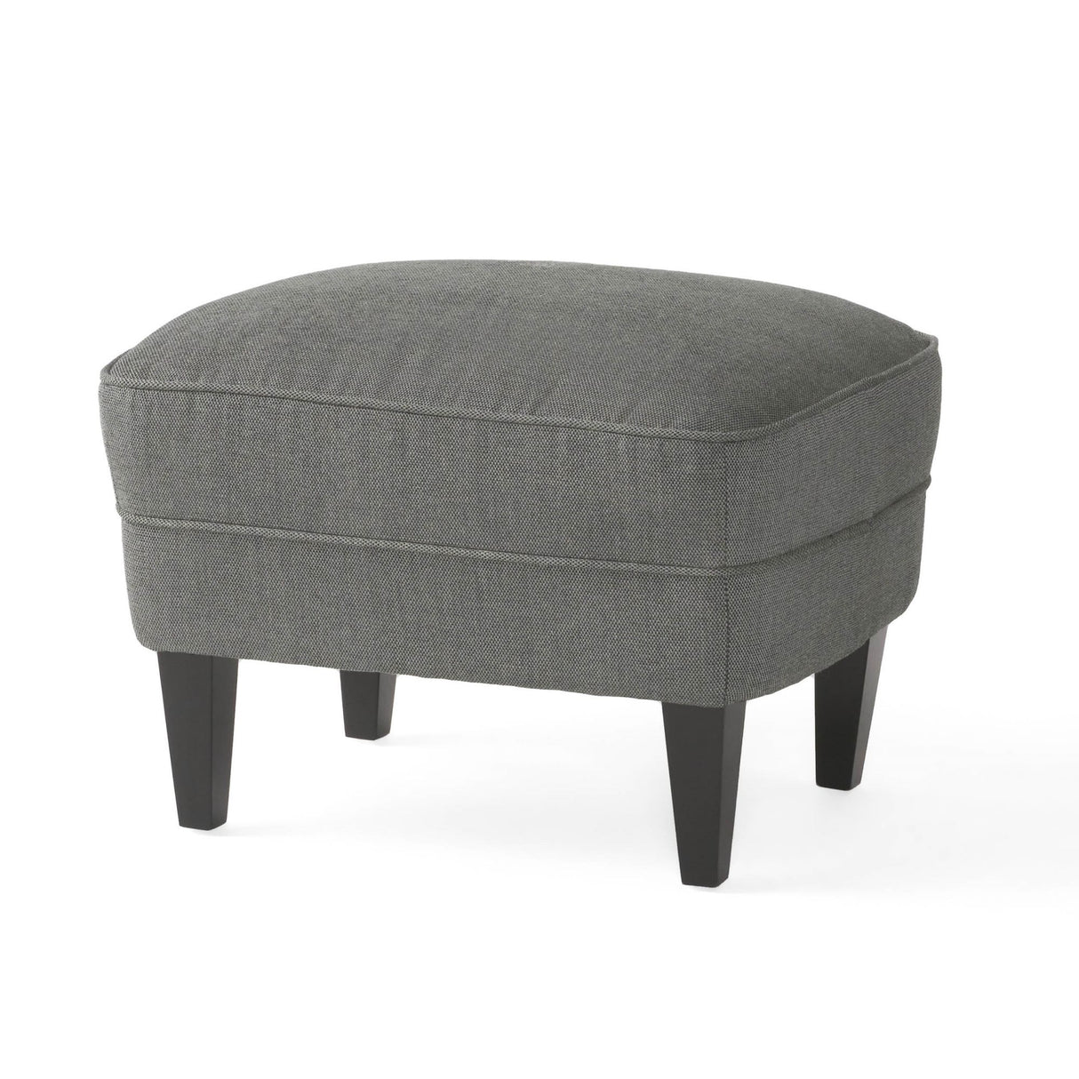 Modern grey fabric club chair and Ottoman set, stylish cushioned armchair, paired with Ottoman style - V.I.P Digital Presence