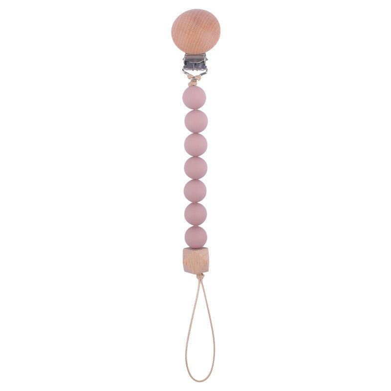 Infant and toddler products, beech wood pacifier clip, soothing wood octagonal pacifier, anti drop chain - V.I.P Digital Presence