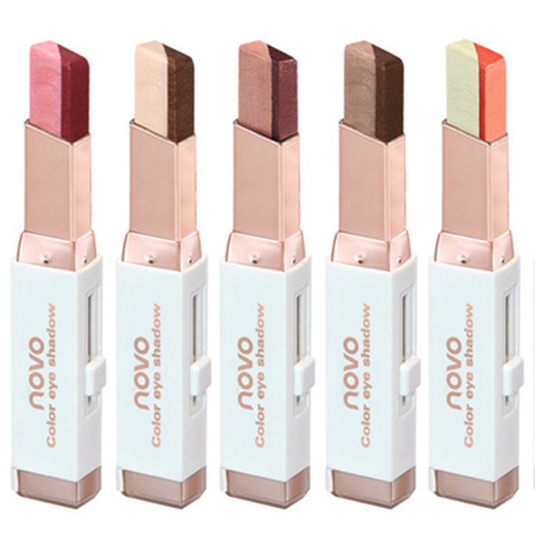 Eyeshadow Stick Stereo Gradient Shimmer Double Color Cream Pen Eye Makeup Cosmetics Tool - V.I.P Digital Presence