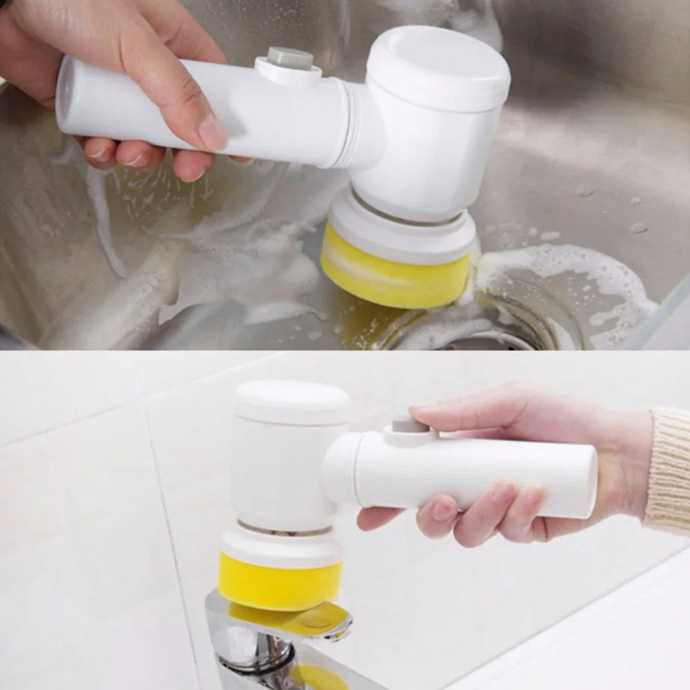 5-in-1 Electric Cleaning Brush Bathroom Wash Brush Kitchen Cleaning Tool USB Bathtub Brush - V.I.P Digital Presence