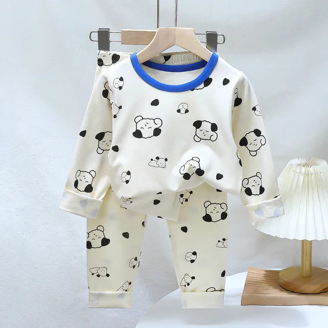2-Piece Set Soft Cotton Pajamas Children Boys Girls Baby Spring Autumn Cartoon Long Sleeve Home Sleepwear Set 2-10Y - V.I.P Digital Presence