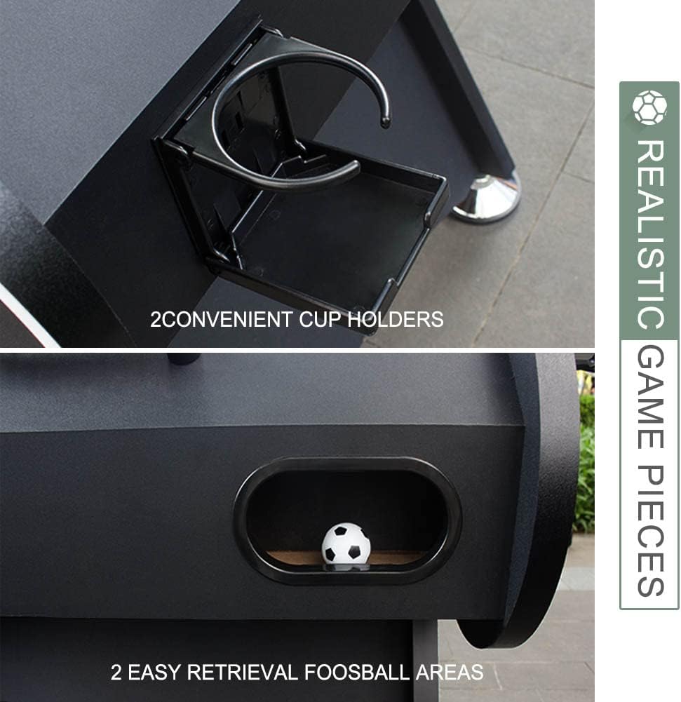 Table Soccer Arcade Game: Table Soccer Table - A match sized soccer table with 2 balls and 2 beverage racks - V.I.P Digital Presence