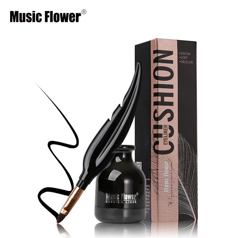 Music Flower Eyes Make Up Cushion Eyeliner Waterproof Long Lasting Eye Liner Pencil Black Quick-drying Eyelid Natural - V.I.P Digital Presence