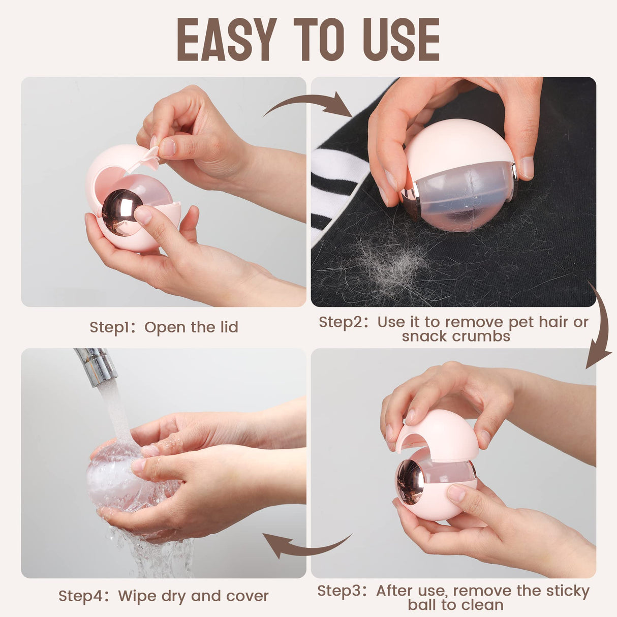 Light luxury and portable clothing hair sticking and brushing machine, washable with cover, business hair remover - V.I.P Digital Presence