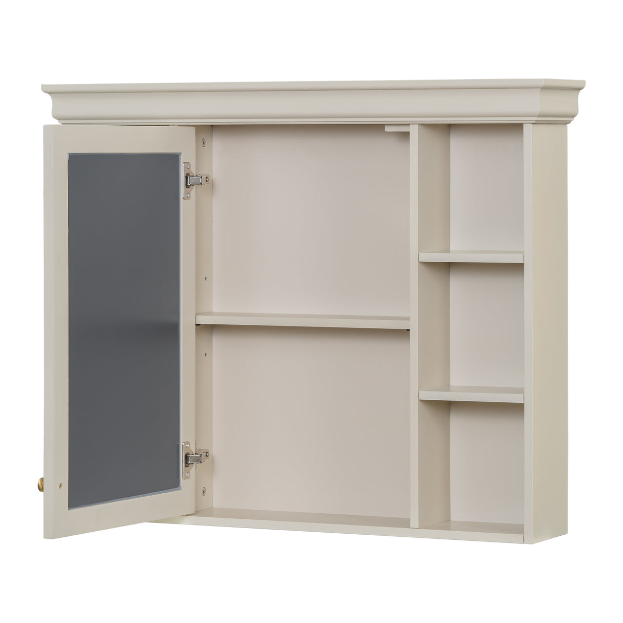 35'' x 28'' Blue Wall Mounted Bathroom Storage Cabinet with Mirror Door, Modern Bathroom Wall Cabinet with Mirror - V.I.P Digital Presence