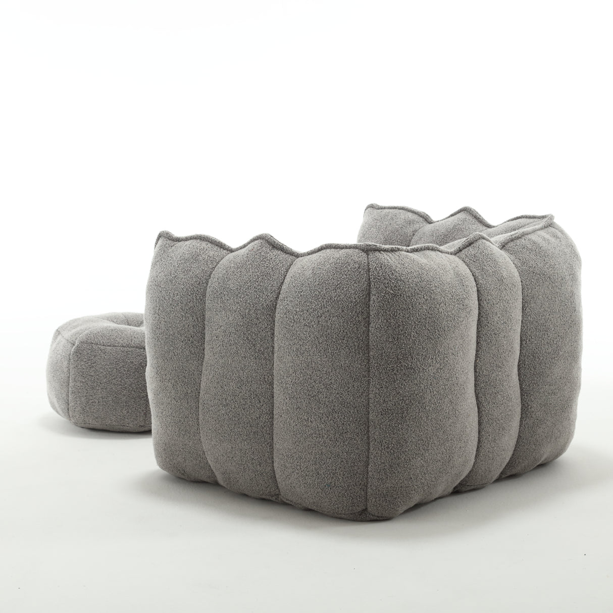 Soft Bean Bag Chair with High Resilient Foam(Chips)for living room and bedroom,Comfortable Square Lazy Sofa with Footstool - V.I.P Digital Presence
