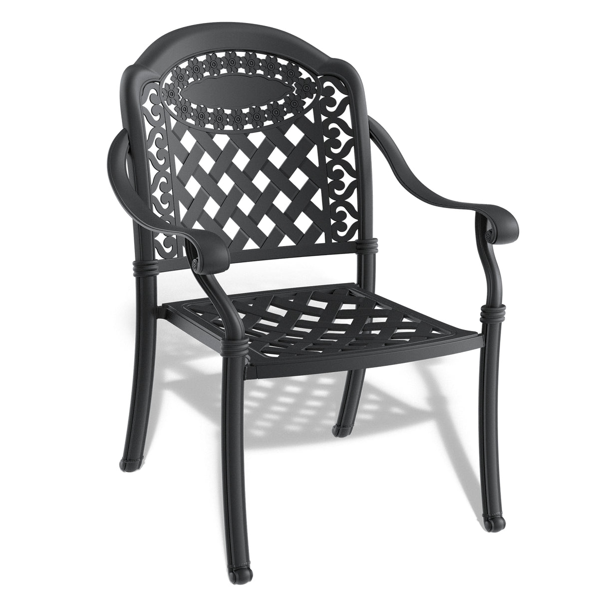 (Cushions In Random Colors)5-Piece Set Of Cast Aluminum Patio Furniture With Cushions - V.I.P Digital Presence