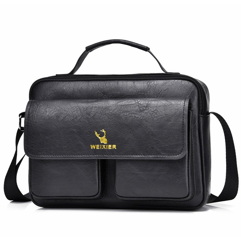 Men's Business Satchel Single Shoulder Bag Cross Body Large Capacity Single Shoulder Leisure Bag Messenger Bag - V.I.P Digital Presence