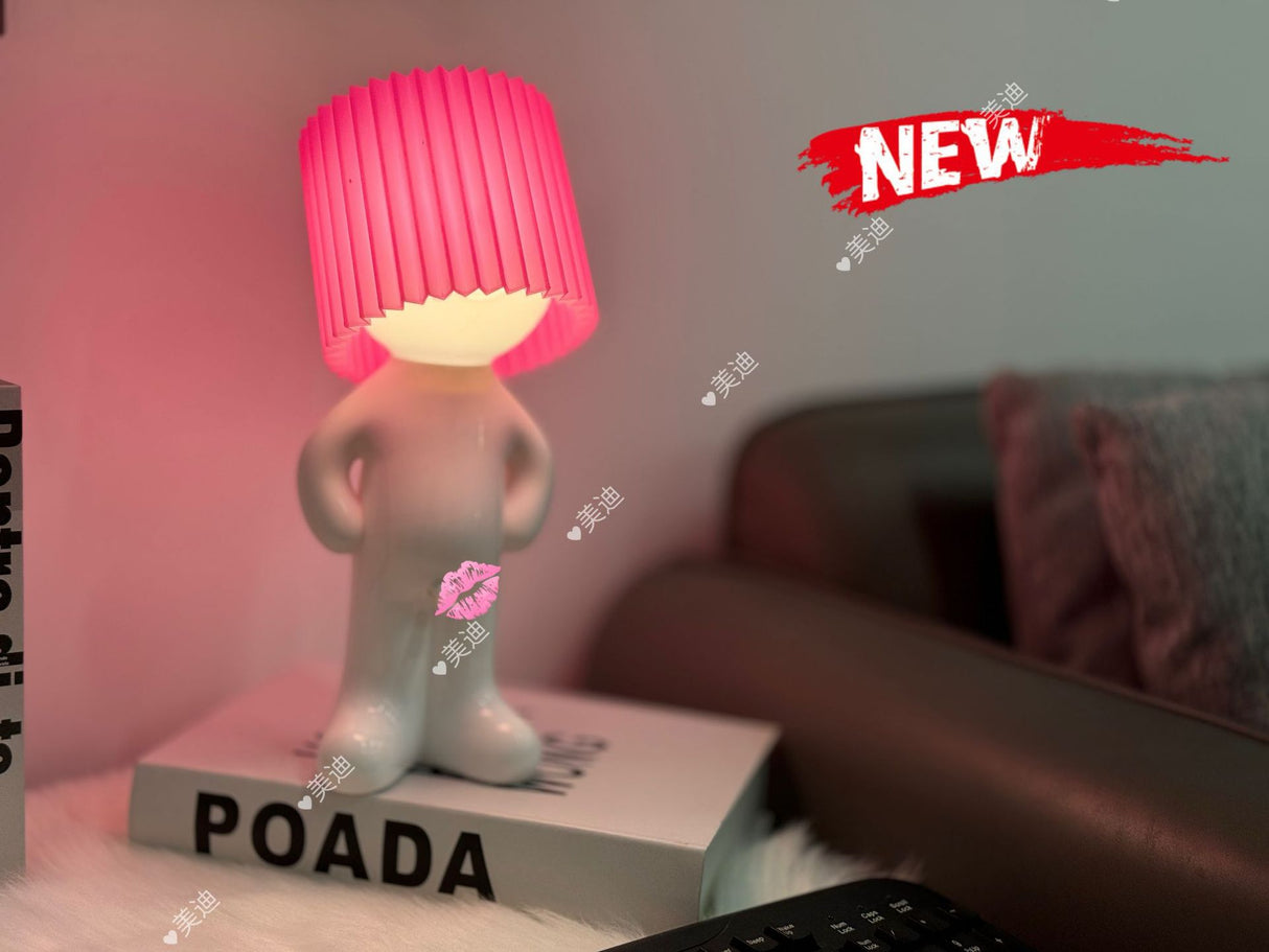 USB plug-in creative MR P shy desk lamp a little shy boy naughty night light without plug - V.I.P Digital Presence