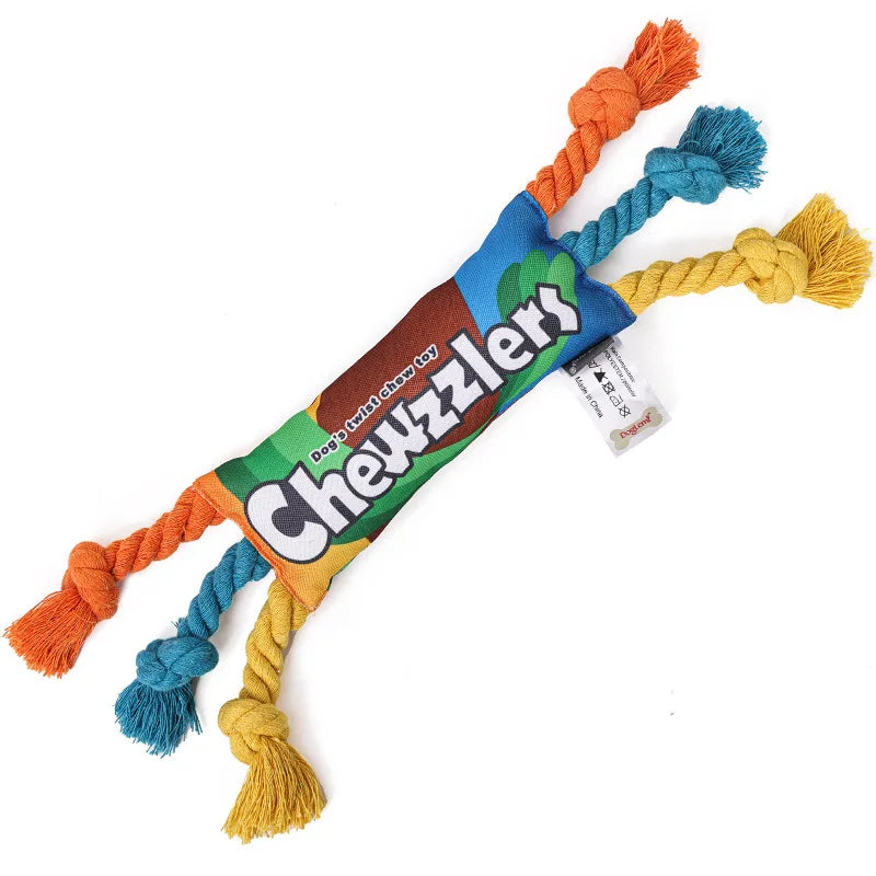 Puppy Dogs Toys Puppy colorful Cotton Chew Rope Knot Toy Durable Braided Dog Toys Dog Cleaning Teeth Braided Bone Rope - V.I.P Digital Presence