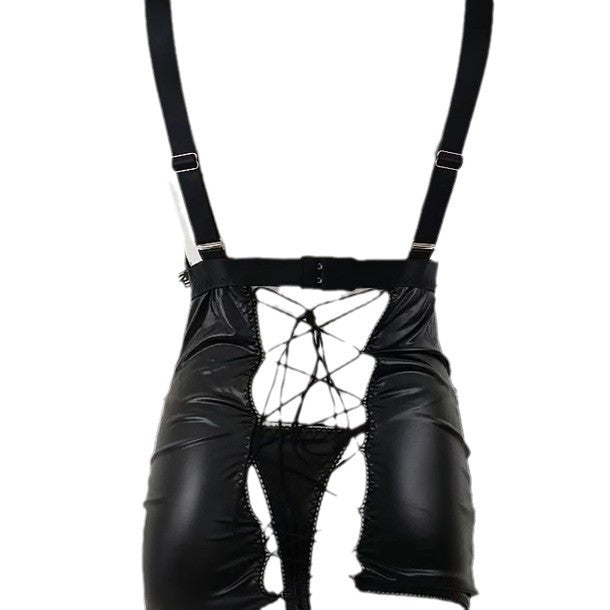 Lace up lingerie, pole dance, backless hip-hop costume, performance costume, erotic uniform - V.I.P Digital Presence