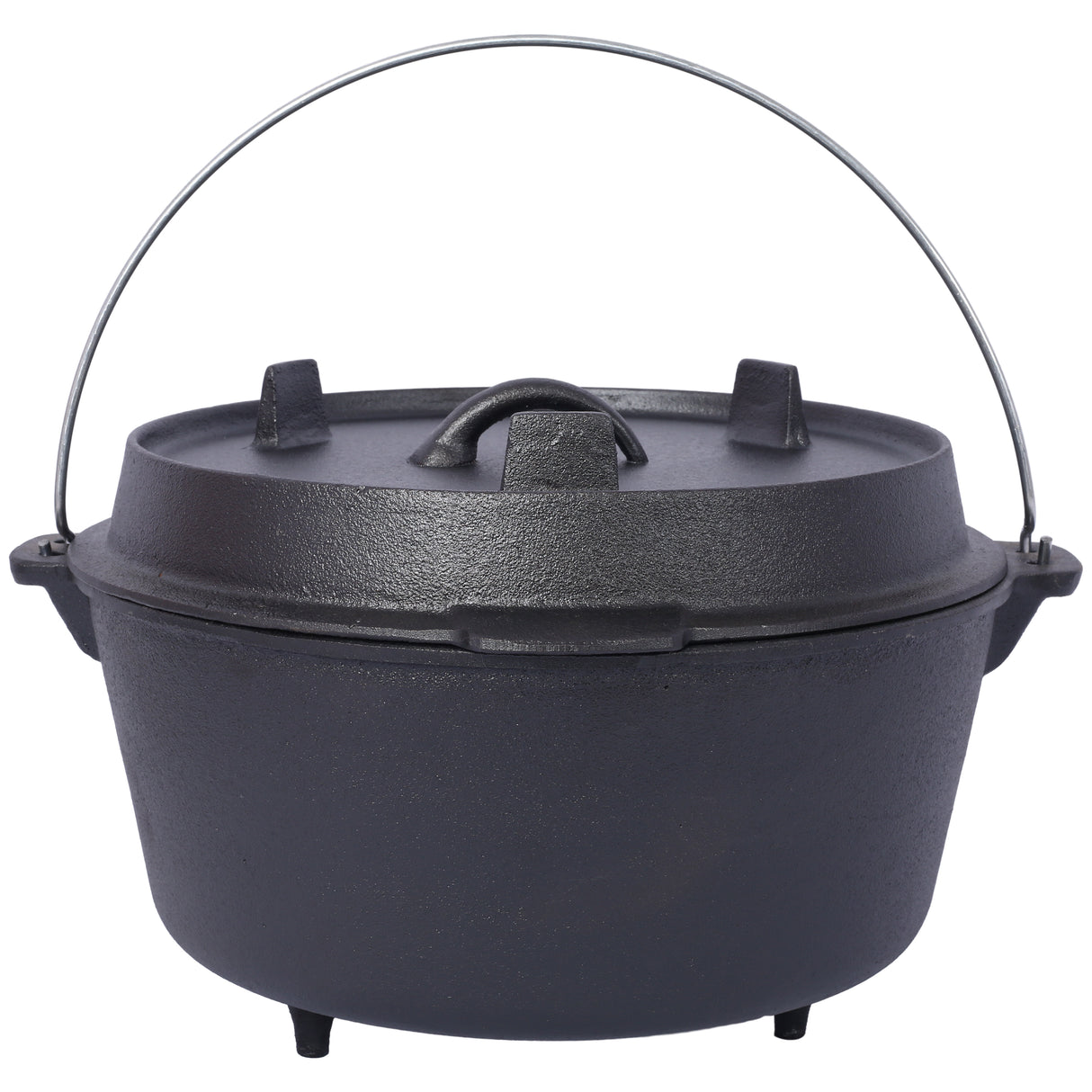 ast iron Dutch oven with lid, outdoor camping deep pot, used for camping, cooking, barbecue and leg rest, 8 Quart - V.I.P Digital Presence