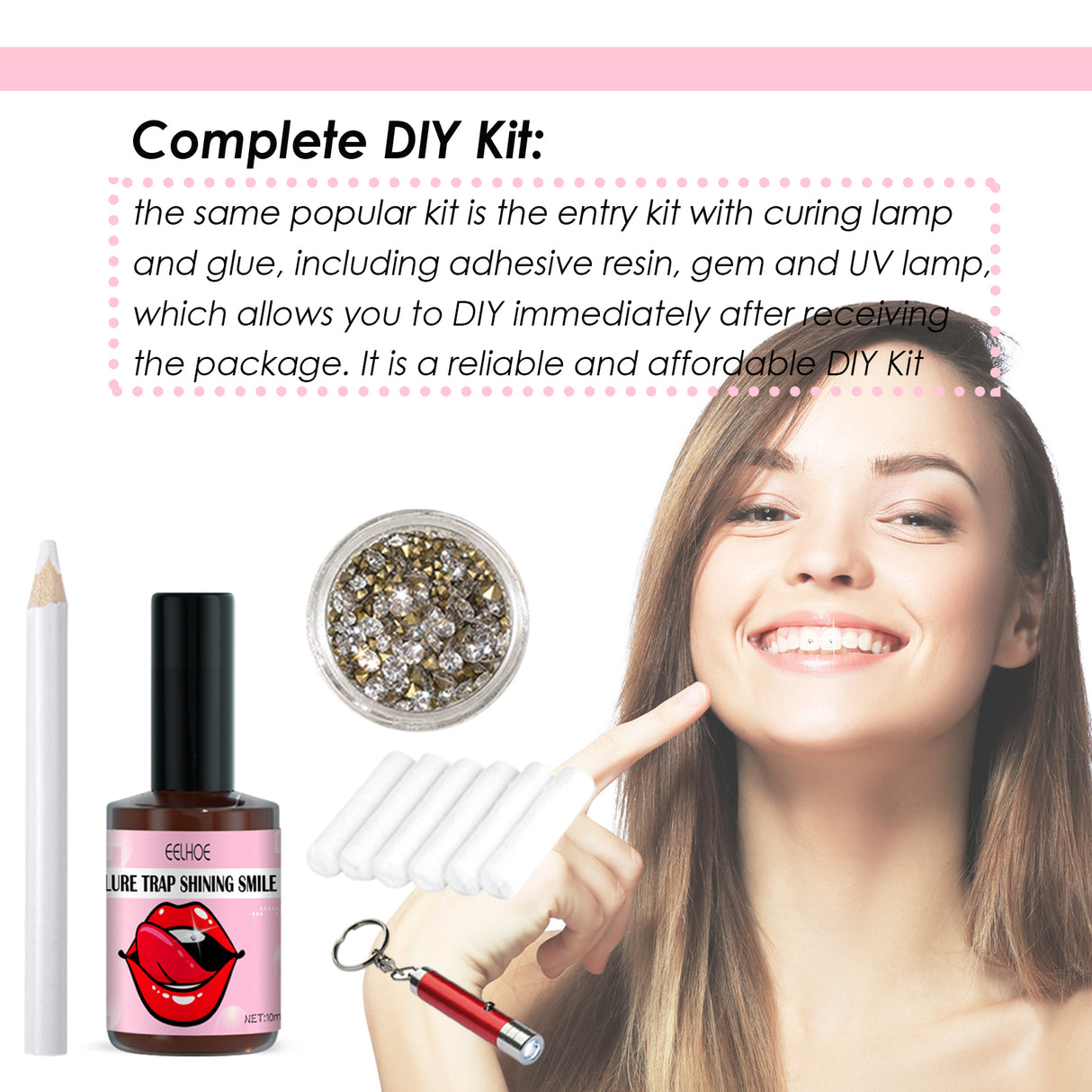 Teeth Gem Set, White Teeth Easy To Remove And Install Beautiful And Solid Gem Set - V.I.P Digital Presence