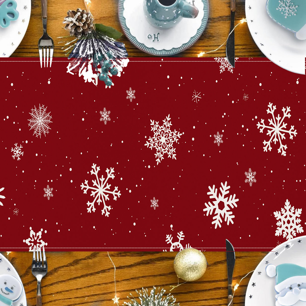 Owl Linen Table Flag Christmas Day Table Decoration Tablecloth Kitchen Restaurant Tablecloth Tea Table Cloth - V.I.P Digital Presence