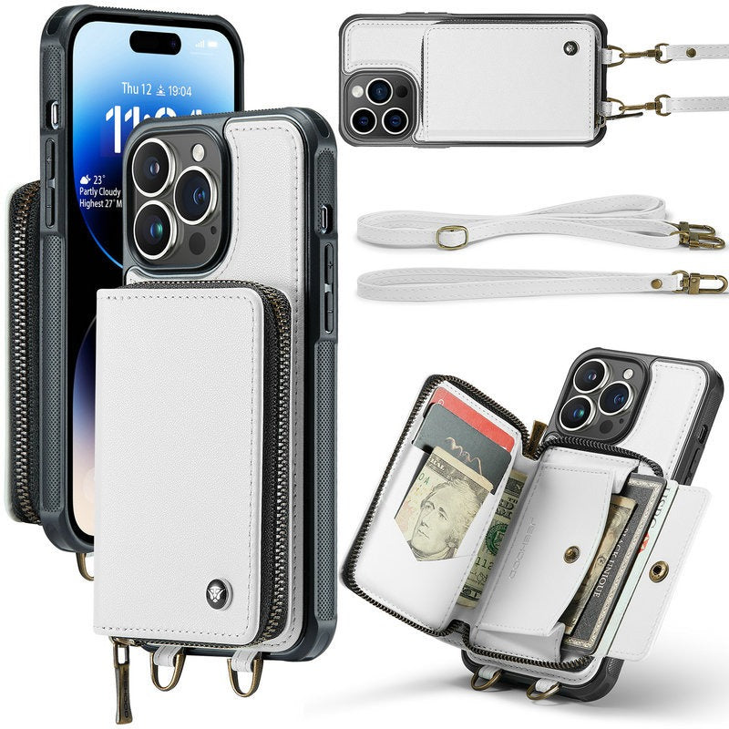 Funda tipo cartera para iPhone 14 Pro, con ranuras para tarjetas, para Samsung S22U, con ranuras diagonales