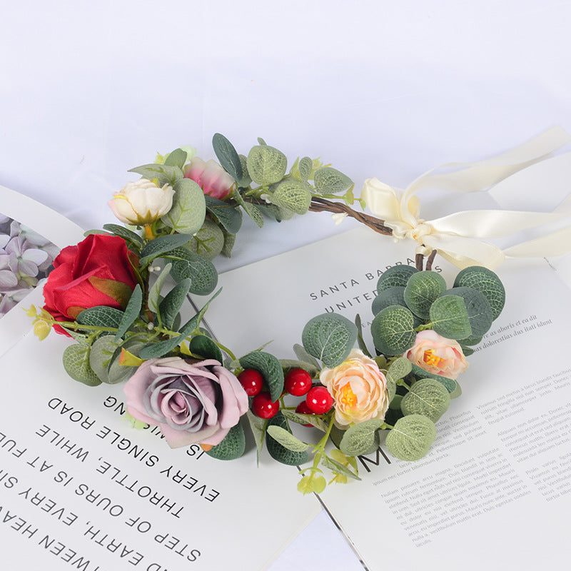 Forest Women's Wreath Fabric Flower Vine Hair Accessories Outdoor Scenic Area Dance Independence Day Wreath Headwear - V.I.P Digital Presence