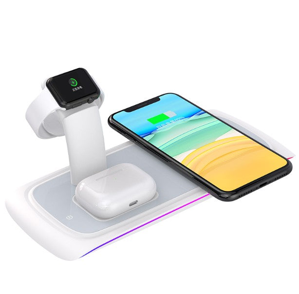 Three in one wireless charger suitable for Apple Watch, headphones, mobile phones, 15W wireless fast charging - V.I.P Digital Presence