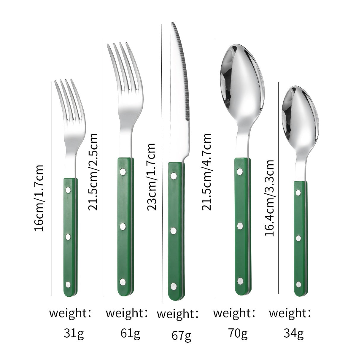 French Rivet ABS Handle Hotel Western Tableware Steak Knife Butter Knife Set - V.I.P Digital Presence