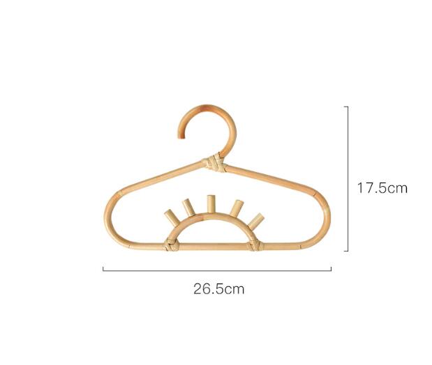 1pcs Handmade Vine Clothes Hanger Indonesian Vine Weaving Moon Sun Rainbow Style Children's Room Photography Room Decoration - V.I.P Digital Presence