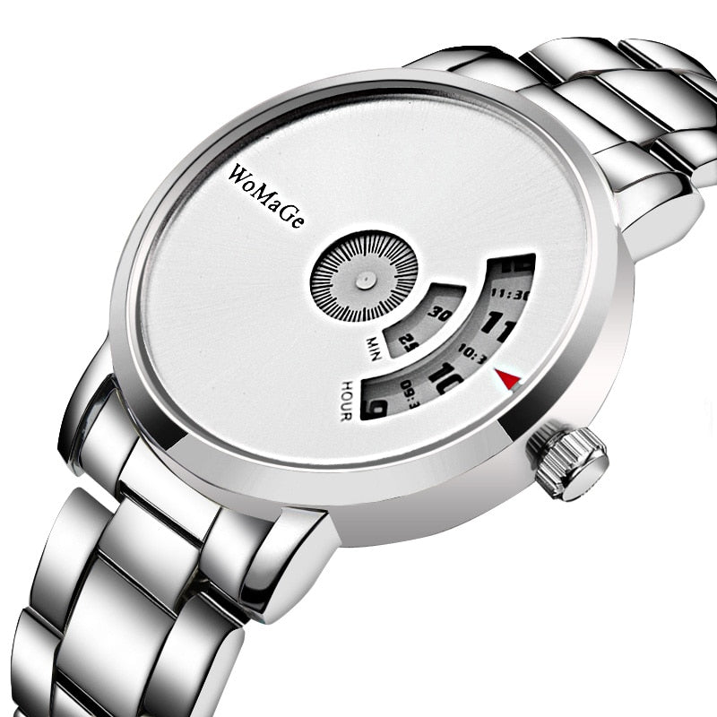 WoMaGe Fashion Watch Men Watches Stainless Steel Creative Men's Watches Male Wristwatch Luxury Mens Clock reloj mujer bayan saat - V.I.P Digital Presence