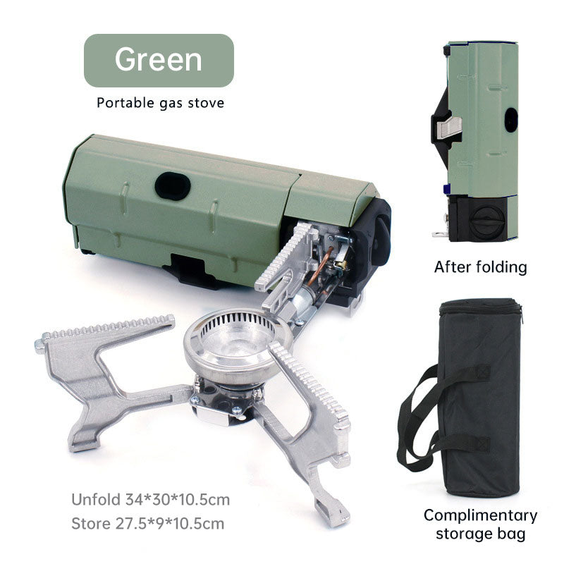 Outdoor Card Type Stove Folding Portable Gas Stove Camping Cooker Household Gas Tank Card Magnetic Stove Windproof Cass Stove - V.I.P Digital Presence