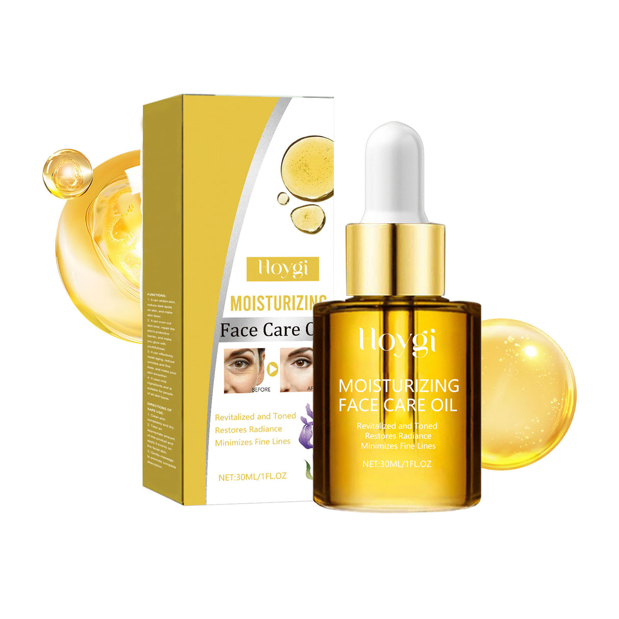 Aceite esencial para el cuidado facial que hidrata, tensa, ilumina, hidrata y suaviza la piel.
